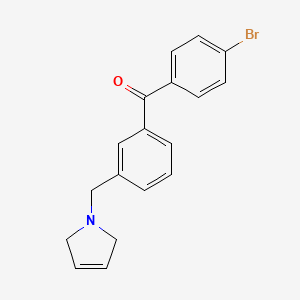 B1293337 (4-Bromophenyl)(3-((2,5-dihydro-1H-pyrrol-1-yl)methyl)phenyl)methanone CAS No. 898789-98-5