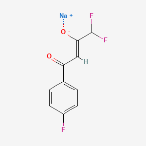 molecular formula C10H6F3NaO2 B12933370 Sodium (Z)-1,1-difluoro-4-(4-fluorophenyl)-4-oxobut-2-en-2-olate 