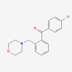 molecular formula C18H18BrNO2 B1293339 4'-Bromo-2-morpholinomethyl benzophenone CAS No. 898750-32-8