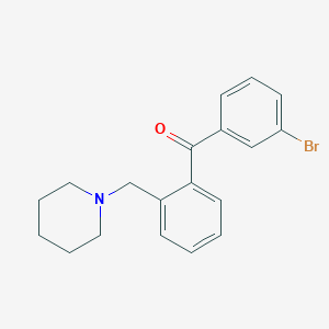 molecular formula C19H20BrNO B1293340 3'-Bromo-2-piperidinomethyl benzophenone CAS No. 898773-03-0