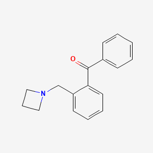 molecular formula C17H17NO B1293345 2-(Azetidinomethyl) benzophenone CAS No. 898775-42-3