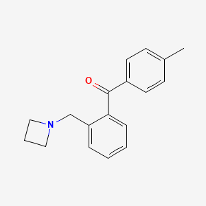molecular formula C18H19NO B1293348 2-Azetidinomethyl-4'-methylbenzophenone CAS No. 898775-51-4