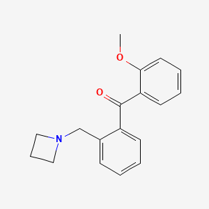 molecular formula C18H19NO2 B1293349 2-Azetidinomethyl-2'-methoxybenzophenone CAS No. 898754-35-3