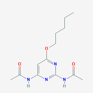 molecular formula C13H20N4O3 B12933504 N,N'-(6-(Pentyloxy)pyrimidine-2,4-diyl)diacetamide CAS No. 189141-66-0