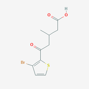 molecular formula C10H11BrO3S B1293351 5-(3-Bromo-2-thienyl)-3-methyl-5-oxovaleric acid CAS No. 951894-04-5
