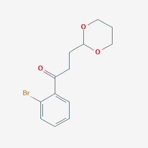 B1293352 2'-Bromo-3-(1,3-dioxan-2-yl)propiophenone CAS No. 898785-66-5