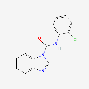 molecular formula C14H10ClN3O B12933582 N-(2-Chlorophenyl)-1H-benzimidazole-1-carboxamide CAS No. 76989-93-0