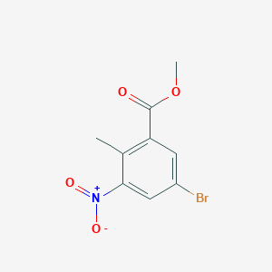 molecular formula C9H8BrNO4 B1293363 5-溴-2-甲基-3-硝基苯甲酸甲酯 CAS No. 220514-28-3