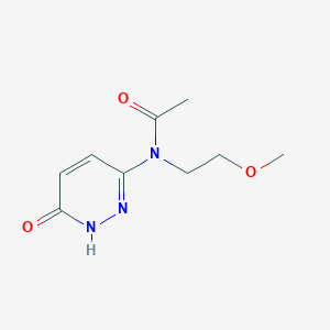 molecular formula C9H13N3O3 B12933744 N-(2-Methoxyethyl)-N-(6-oxo-1,6-dihydropyridazin-3-yl)acetamide CAS No. 88259-91-0