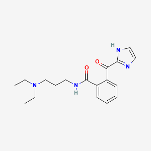 molecular formula C18H24N4O2 B12933758 N-(3-(Diethylamino)propyl)-2-(1H-imidazole-2-carbonyl)benzamide CAS No. 62366-89-6