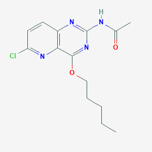 molecular formula C14H17ClN4O2 B12933771 N-(6-Chloro-4-(pentyloxy)pyrido[3,2-d]pyrimidin-2-yl)acetamide CAS No. 897362-20-8