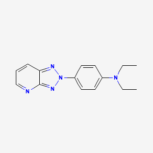 molecular formula C15H17N5 B12933838 N,N-Diethyl-4-(2H-[1,2,3]triazolo[4,5-b]pyridin-2-yl)aniline CAS No. 106671-77-6