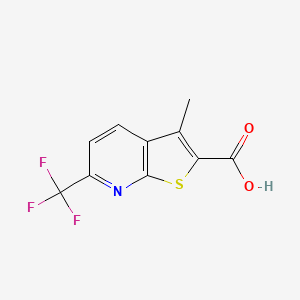 molecular formula C10H6F3NO2S B1293389 3-Methyl-6-(trifluoromethyl)thieno[2,3-b]pyridine-2-carboxylic acid CAS No. 1049605-36-8
