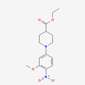 molecular formula C15H20N2O5 B1293390 Ethyl 1-(3-methoxy-4-nitrophenyl)piperidine-4-carboxylate CAS No. 1017782-81-8