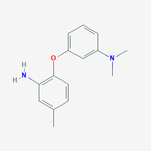 molecular formula C15H18N2O B1293393 3-(2-Amino-4-methylphenoxy)-N,N-dimethylaniline CAS No. 946728-44-5