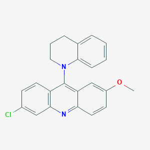molecular formula C23H19ClN2O B12933950 6-Chloro-9-(3,4-dihydroquinolin-1(2h)-yl)-2-methoxyacridine CAS No. 6637-39-4