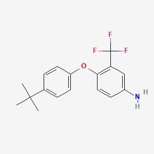molecular formula C17H18F3NO B1293396 4-[4-(Tert-butyl)phenoxy]-3-(trifluoromethyl)-phenylamine CAS No. 946784-16-3