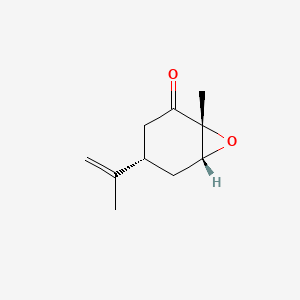 molecular formula C10H14O2 B12933978 Carvone-5,6-oxide, cis-(+)- CAS No. 39903-98-5