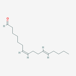 molecular formula C16H28O B12933989 7Z,11E-Hexadecadienal 