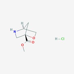 molecular formula C7H12ClNO3 B12934014 Methyl (1S,4S)-2-oxa-5-azabicyclo[2.2.1]heptane-1-carboxylate hydrochloride 
