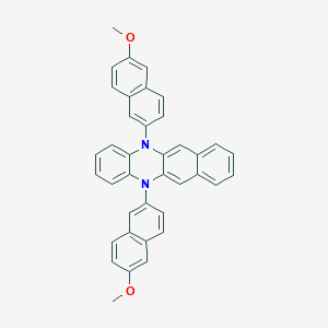 molecular formula C38H28N2O2 B12934045 5,12-Bis(6-methoxynaphthalen-2-yl)-5,12-dihydrobenzo[b]phenazine CAS No. 827602-10-8