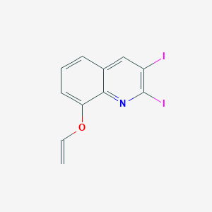 molecular formula C11H7I2NO B12934055 2,3-Diiodo-8-(vinyloxy)quinoline 