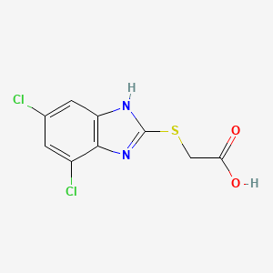 molecular formula C9H6Cl2N2O2S B12934063 [(4,6-Dichloro-1H-benzimidazol-2-yl)sulfanyl]acetic acid CAS No. 114361-92-1