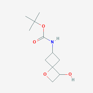 molecular formula C11H19NO4 B12934069 tert-Butyl (3-hydroxy-1-oxaspiro[3.3]heptan-6-yl)carbamate 