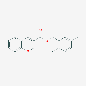 molecular formula C19H18O3 B12934081 2,5-Dimethylbenzyl 2H-chromene-3-carboxylate 
