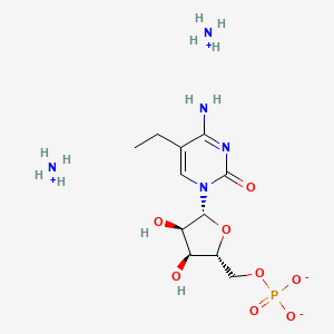 molecular formula C11H24N5O8P B12934139 Ammonium ((2R,3S,4R,5R)-5-(4-amino-5-ethyl-2-oxopyrimidin-1(2H)-yl)-3,4-dihydroxytetrahydrofuran-2-yl)methyl phosphate 