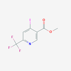 molecular formula C8H5F3INO2 B12934140 Methyl 4-iodo-6-(trifluoromethyl)nicotinate 