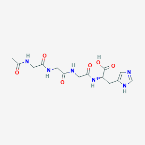 molecular formula C14H20N6O6 B12934245 N-Acetylglycylglycylglycyl-L-histidine CAS No. 642441-95-0