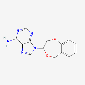 molecular formula C14H13N5O2 B12934286 9-(2,3-Dihydro-5H-1,4-benzodioxepin-3-yl)-9H-purin-6-amine CAS No. 918304-37-7
