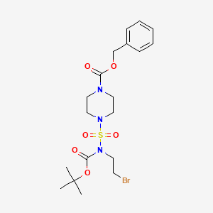 molecular formula C19H28BrN3O6S B1293430 Benzyl 4-(N-(2-bromoethyl)-N-(tert-butoxycarbonyl)sulfamoyl)piperazine-1-carboxylate CAS No. 1017782-70-5