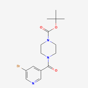 molecular formula C15H20BrN3O3 B1293431 Tert-butyl 4-(5-bromopyridine-3-carbonyl)piperazine-1-carboxylate CAS No. 1017782-72-7