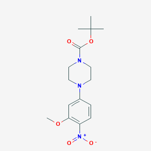 molecular formula C16H23N3O5 B1293433 Tert-butyl 4-(3-methoxy-4-nitrophenyl)piperazine-1-carboxylate CAS No. 1017782-79-4