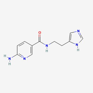 molecular formula C11H13N5O B12934331 N-(2-(1H-imidazol-5-yl)ethyl)-6-aminonicotinamide CAS No. 827587-99-5