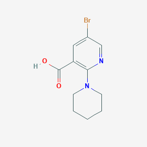 molecular formula C11H13BrN2O2 B1293434 5-Bromo-2-piperidinonicotinic acid CAS No. 83655-70-3