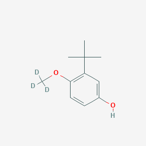 molecular formula C11H16O2 B129344 2-tert-Butyl-4-hydroxyanisole-d3 