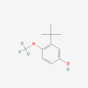 molecular formula C11H16O2 B129344 2-tert-Butyl-4-hydroxyanisole-d3 CAS No. 1794892-02-6