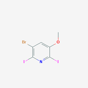 molecular formula C6H4BrI2NO B1293441 3-Bromo-2,6-diiodo-5-methoxypyridine CAS No. 1040682-61-8