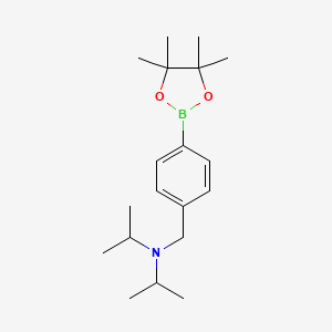molecular formula C19H32BNO2 B12934420 N-Isopropyl-N-(4-(4,4,5,5-tetramethyl-1,3,2-dioxaborolan-2-yl)benzyl)propan-2-amine 