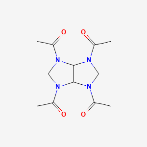 molecular formula C12H18N4O4 B12934440 Imidazo[4,5-d]imidazole, 1,3,4,6-tetraacetyloctahydro- CAS No. 156945-37-8