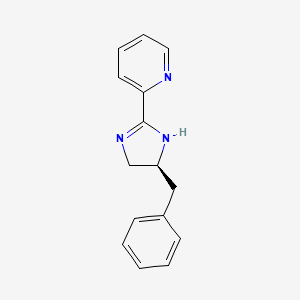 molecular formula C15H15N3 B12934447 (S)-2-(5-Benzyl-4,5-dihydro-1H-imidazol-2-yl)pyridine 