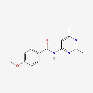 molecular formula C14H15N3O2 B12934456 N-(2,6-dimethylpyrimidin-4-yl)-4-methoxybenzamide CAS No. 712309-09-6