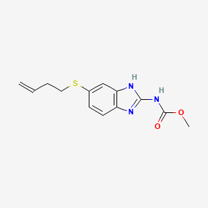 molecular formula C13H15N3O2S B12934466 Methyl {6-[(but-3-en-1-yl)sulfanyl]-1H-benzimidazol-2-yl}carbamate CAS No. 58840-93-0
