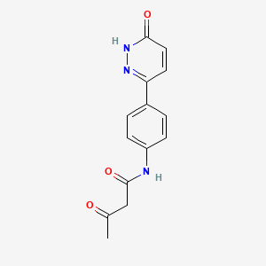 molecular formula C14H13N3O3 B12934486 3-Oxo-N-(4-(6-oxo-1,6-dihydropyridazin-3-yl)phenyl)butanamide CAS No. 67027-31-0
