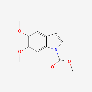 molecular formula C12H13NO4 B12934503 Methyl 5,6-dimethoxy-1H-indole-1-carboxylate 