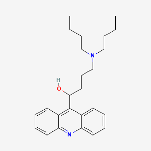 molecular formula C25H34N2O B12934512 1-Acridin-9-yl-4-(dibutylamino)butan-1-ol CAS No. 6285-36-5