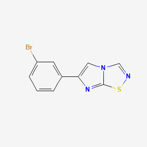 molecular formula C10H6BrN3S B12934518 6-(3-Bromophenyl)imidazo[1,2-d][1,2,4]thiadiazole CAS No. 947534-73-8